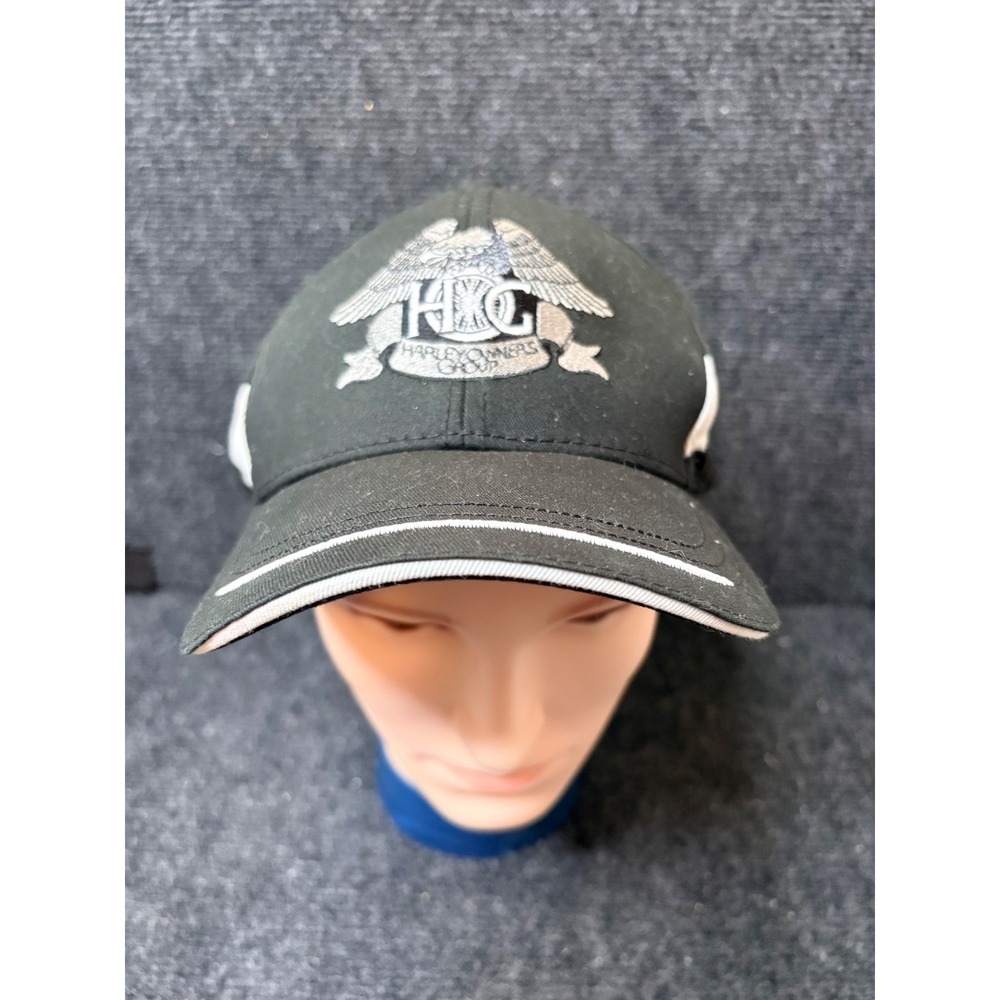 Harley Davidson HOG Squires Chapter Lynchburg TN Black Adjustable Biker Cap Hat